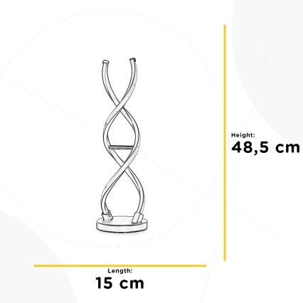 ONLI - LED Stolná lampa DNA LED/12W/230V 4000K 48,5 cm strieborná