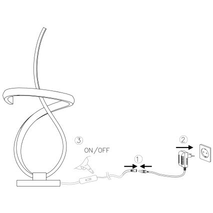 ONLI - LED Stolná lampa KIRA LED/12W/230V 4000K 38,5 cm zlatá