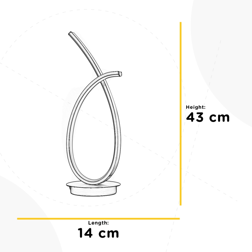 ONLI - LED Stolná lampa SIGN LED/12W/230V 4000K 43 cm zlatá