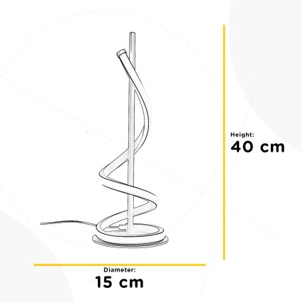 ONLI - LED Stolná lampa TWIST LED/12W/230V 4000K 40 cm čierna