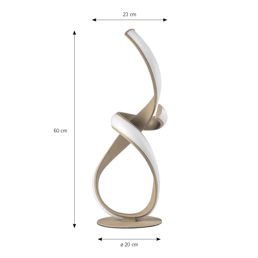 ONLI - LED Stolová lampa MATISSE LED/22W/230V 60 cm béžová