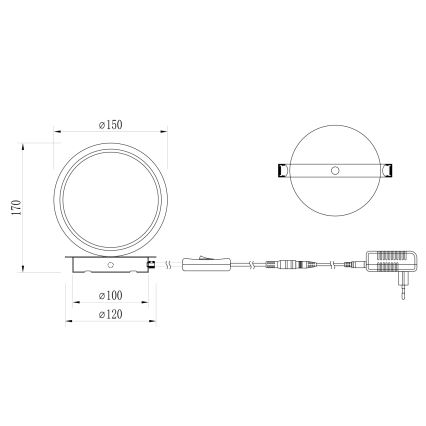 ONLI - LED stolová lampa NOELIA LED/4W/230V 17 cm čierna
