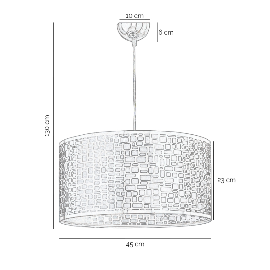 ONLI - Luster na lanku BRUCE 1xE27/15W/230V pr. 45 cm matný chróm