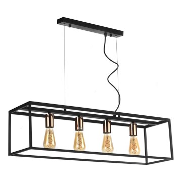 ONLI - Luster na lanku FLOKI 4xE27/15W/230V čierna/medená