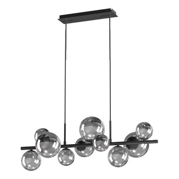 ONLI - Luster na lanku PALOMA 10xG9/10W/230V čierna/dymová