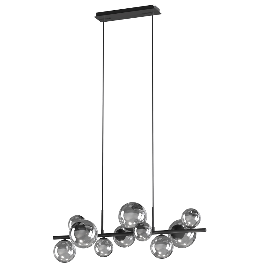 ONLI - Luster na lanku PALOMA 10xG9/10W/230V čierna/dymová