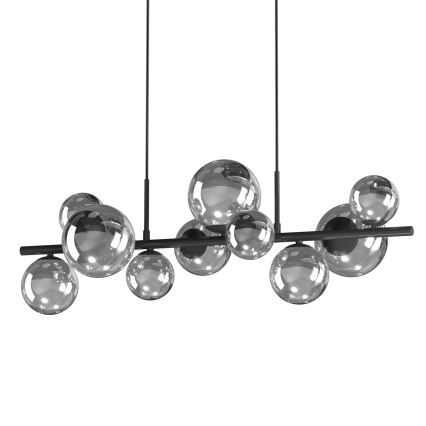 ONLI - Luster na lanku PALOMA 10xG9/10W/230V čierna/dymová
