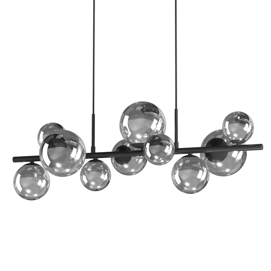 ONLI - Luster na lanku PALOMA 10xG9/10W/230V čierna/dymová