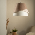 ONLI - Luster na lanku POLLON 1xE27/15W/230V hnedá/krémová/béžová