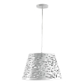 ONLI - Luster na lanku RICKY 1xE27/15W/230V pr. 40 cm biela