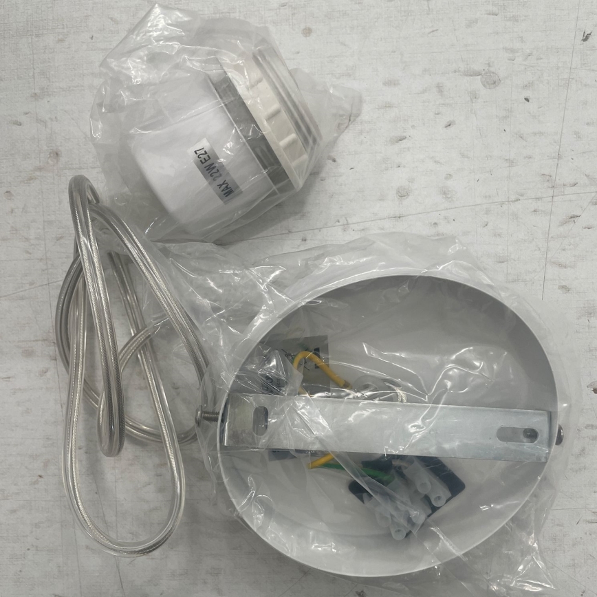 ONLI - Luster na lanku RICKY 1xE27/15W/230V pr. 40 cm biela