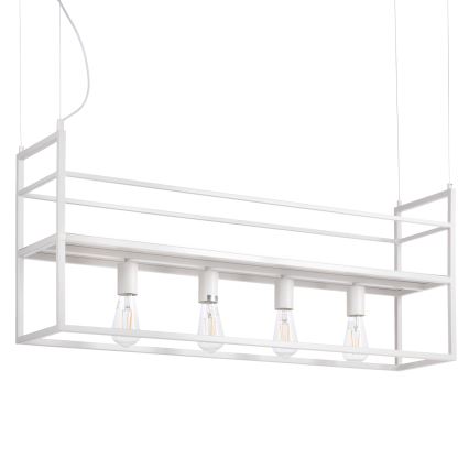 ONLI - Luster na lanku s poličkou JEFFER 4xE27/22W/230V biela