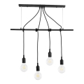 ONLI - Luster na lanku WIRE 4xE27/15W/230V čierna