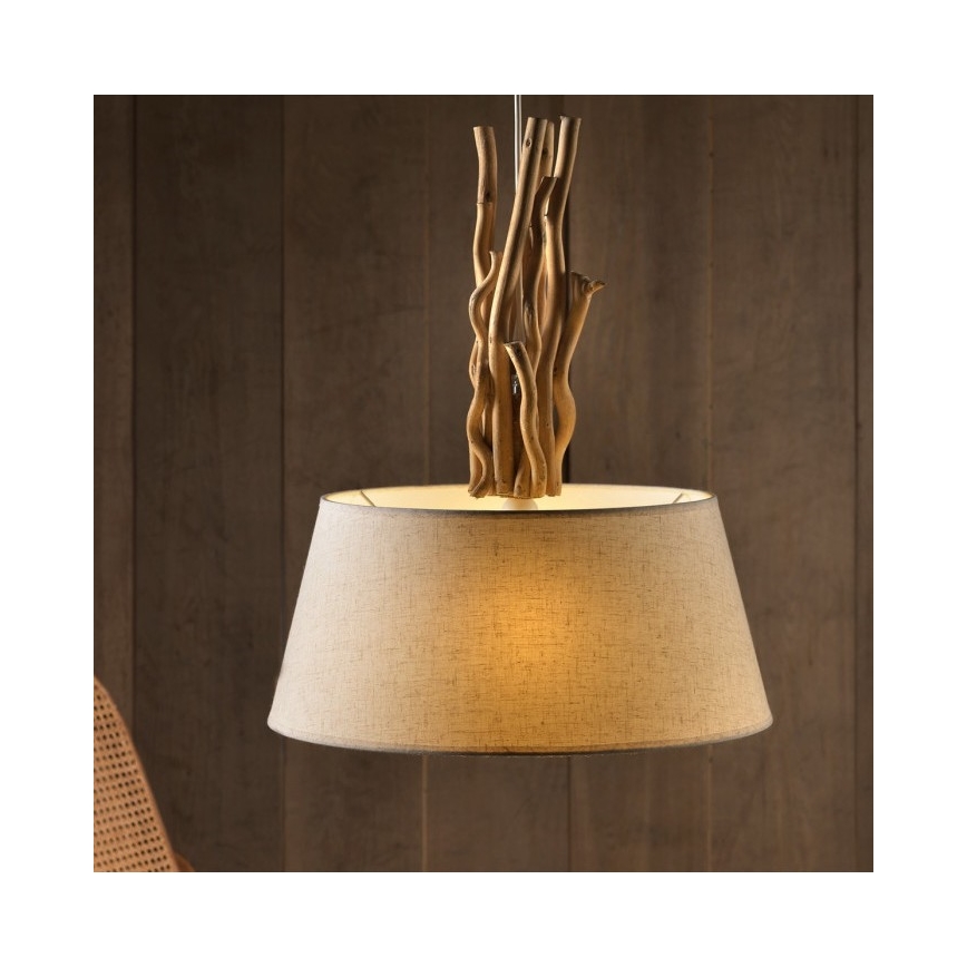 ONLI - Luster na lanku WOODY 1xE27/22W/230V