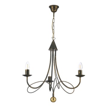 ONLI - Luster na reťazi MILVIA 3xE14/6W/230V bronzový