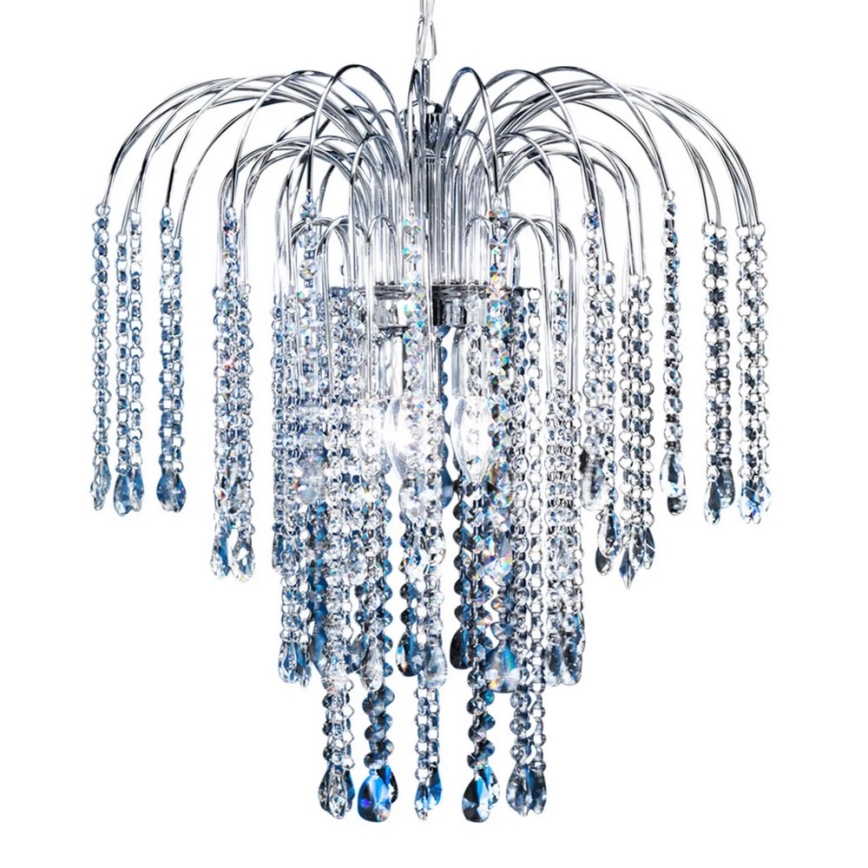 ONLI - Luster na reťazi PIOGGIA 5xE14/6W/230V lesklý chróm