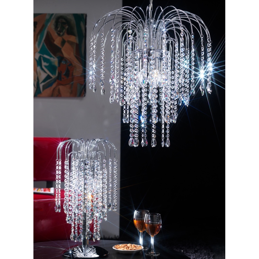 ONLI - Luster na reťazi PIOGGIA 5xE14/6W/230V lesklý chróm