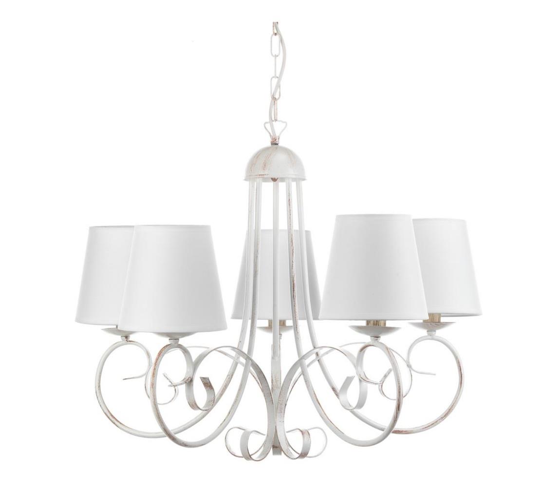 ONLI ONLI - Luster na reťazi POMPEI 5xE14/6W/320V biela