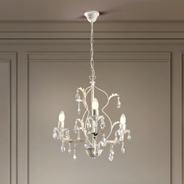 ONLI - Luster na reťazi TERESA 3xE14/6W/230V biely