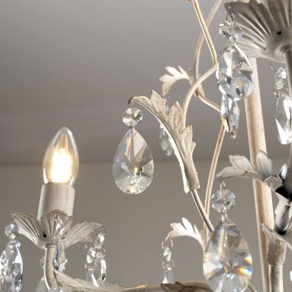 ONLI - Luster na reťazi TERESA 3xE14/6W/230V biely