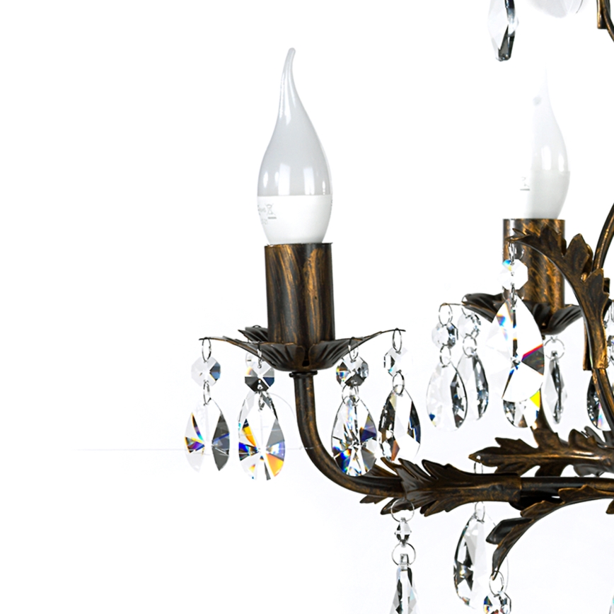 ONLI - Luster na reťazi TERESA 5xE14/6W/230V bronzová