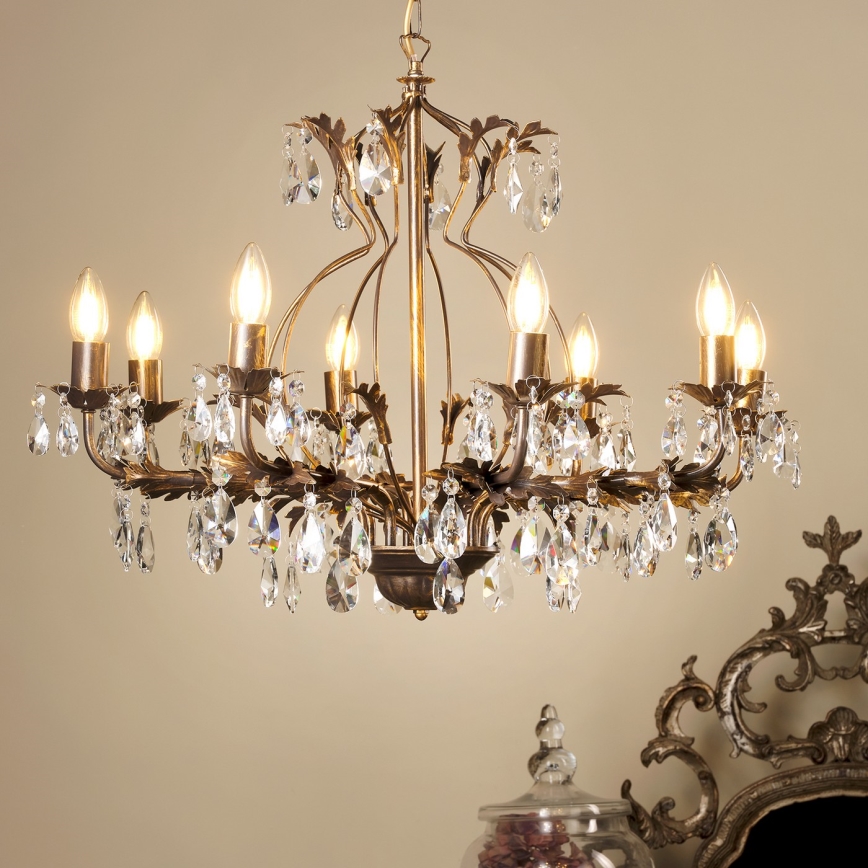 ONLI - Luster na reťazi TERESA 8xE14/6W/230V bronzová