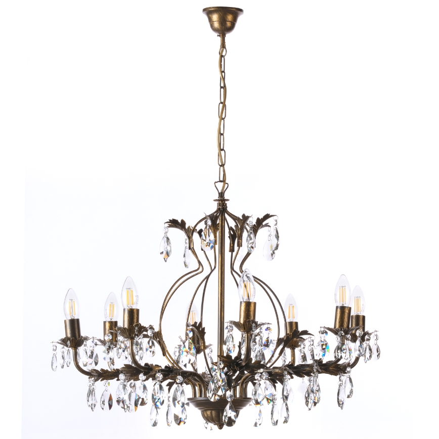 ONLI - Luster na reťazi TERESA 8xE14/6W/230V bronzová