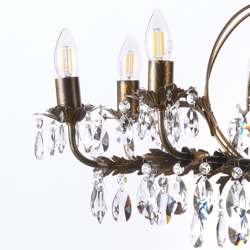 ONLI - Luster na reťazi TERESA 8xE14/6W/230V bronzová
