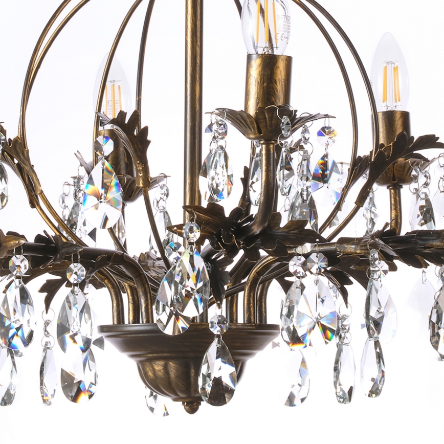 ONLI - Luster na reťazi TERESA 8xE14/6W/230V bronzová