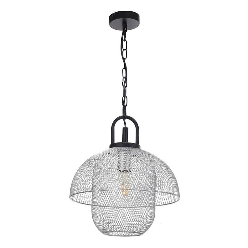 ONLI - Luster na reťazi ZAIR 1xE27/22W/230V čierna/strieborná