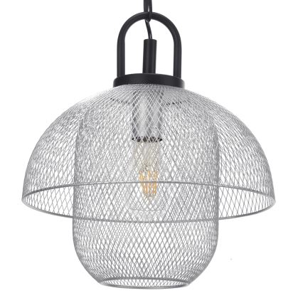 ONLI - Luster na reťazi ZAIR 1xE27/22W/230V čierna/strieborná
