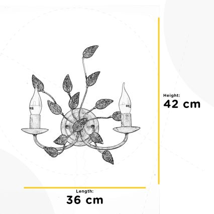 ONLI - Nástenné svietidlo COLLANA 1xE14/6W/230V bronzová/zlatá