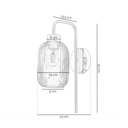 ONLI - Nástenné svietidlo DOROTY 1xE27/15W/230V mosadz