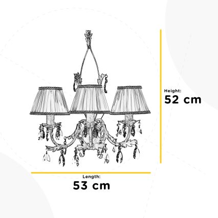 ONLI - Nástenné svietidlo KAREN 3xE14/6W/230V bronzová