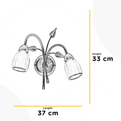 ONLI - Nástenné svietidlo LILIANA 2xE14/6W/230V