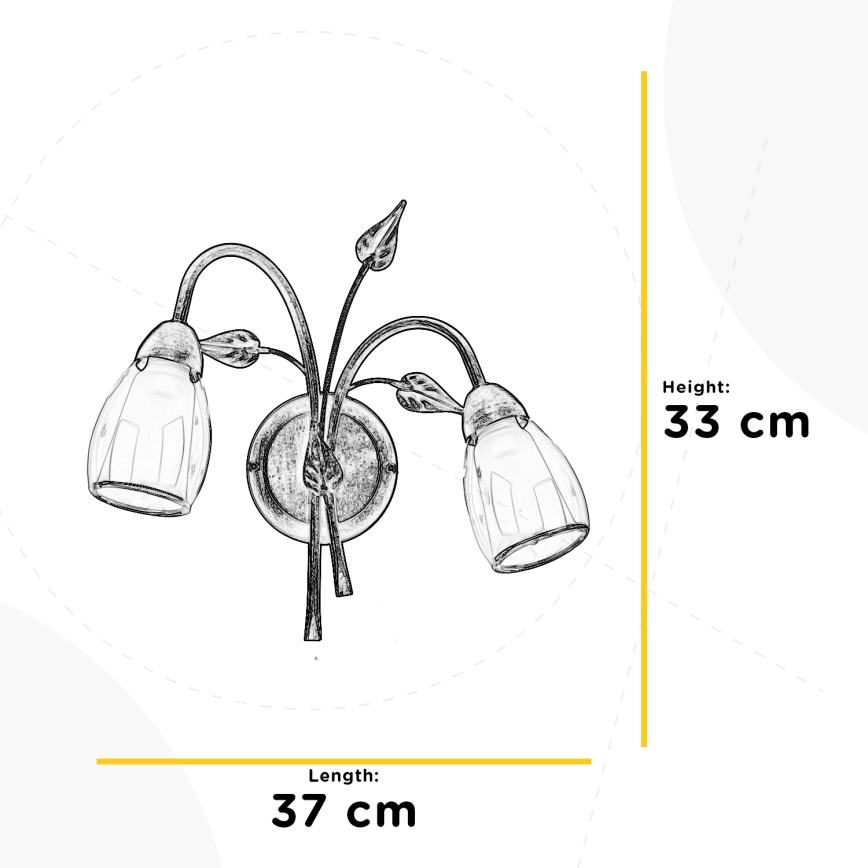 ONLI - Nástenné svietidlo LILIANA 2xE14/6W/230V