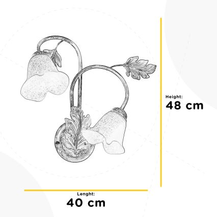 ONLI - Nástenné svietidlo MARILENA 2xE14/6W/230V