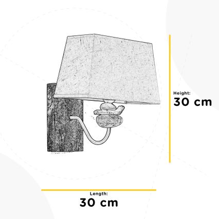 ONLI - Nástenné svietidlo SEREGON 1xE27/22W/230V