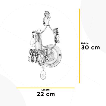 ONLI - Nástenné svietidlo TERESA 1xE14/6W/230V biela