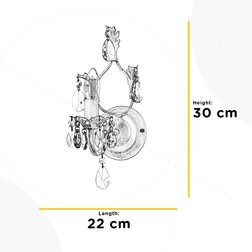 ONLI - Nástenné svietidlo TERESA 1xE14/6W/230V biela