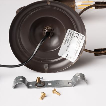 ONLI - Nástenné svietidlo TERESA 1xE14/6W/230V bronzová