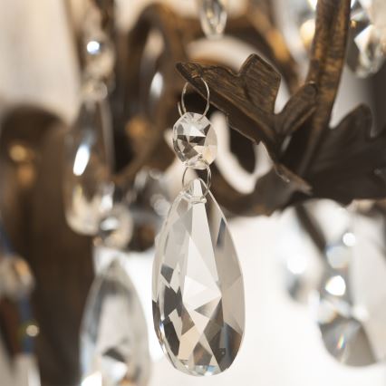 ONLI - Nástenné svietidlo TERESA 2xE14/6W/230V bronzová