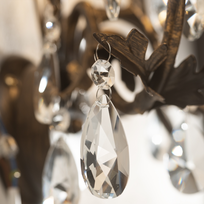 ONLI - Nástenné svietidlo TERESA 3xE14/6W/230V bronzová