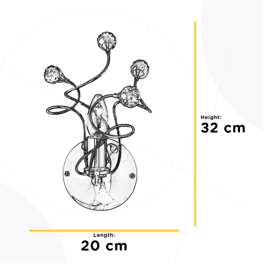 ONLI - Nástenné svietidlo TRILLY 1xE14/6W/230V