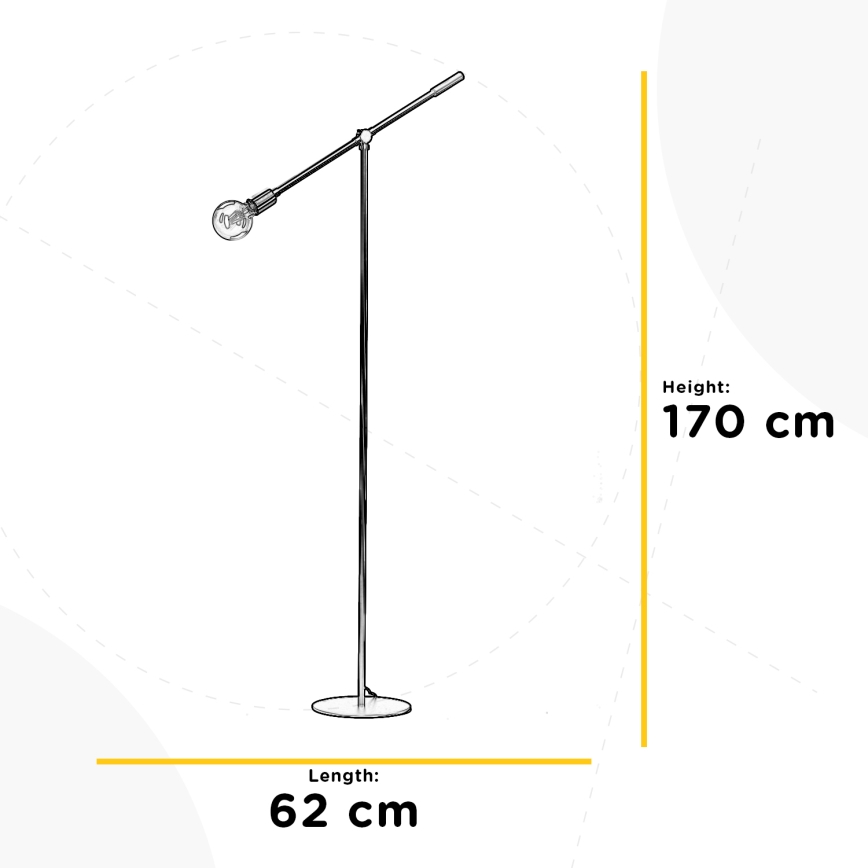 ONLI - Stojacia lampa ASTE 1xE27/15W/230V čierna/zlatá