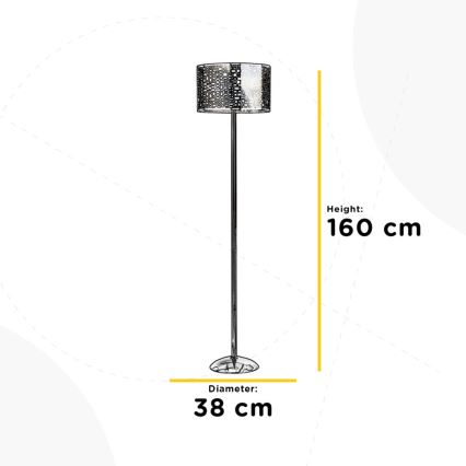 ONLI - Stojacia lampa BRUCE 1xE27/15W/230V matný chróm