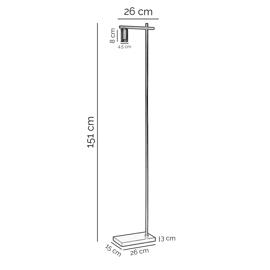 ONLI - Stojacia lampa CROSS 1xE27/22W/230V čierna/mosadz