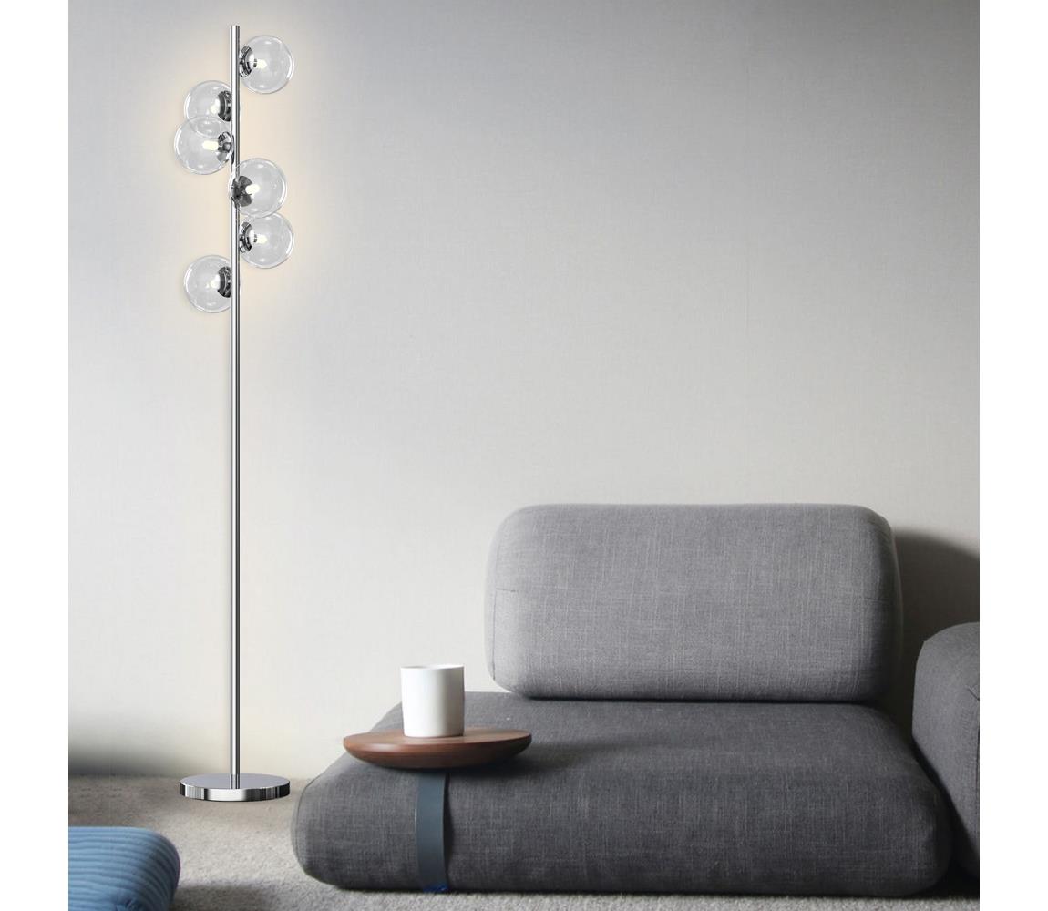 ONLI - Stojacia lampa KIMBERLY 6xG9/6W/230V lesklý chróm 5107/PTC