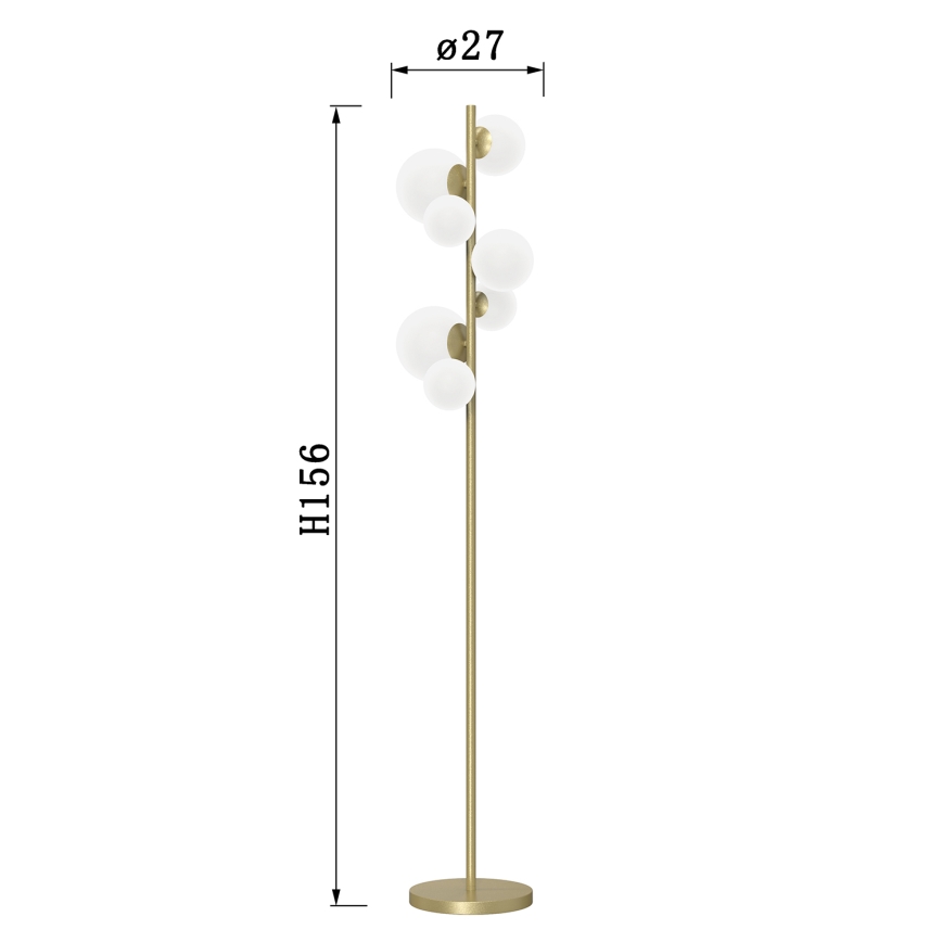 ONLI - Stojacia lampa PALOMA 7xG9/10W/230V zlatá