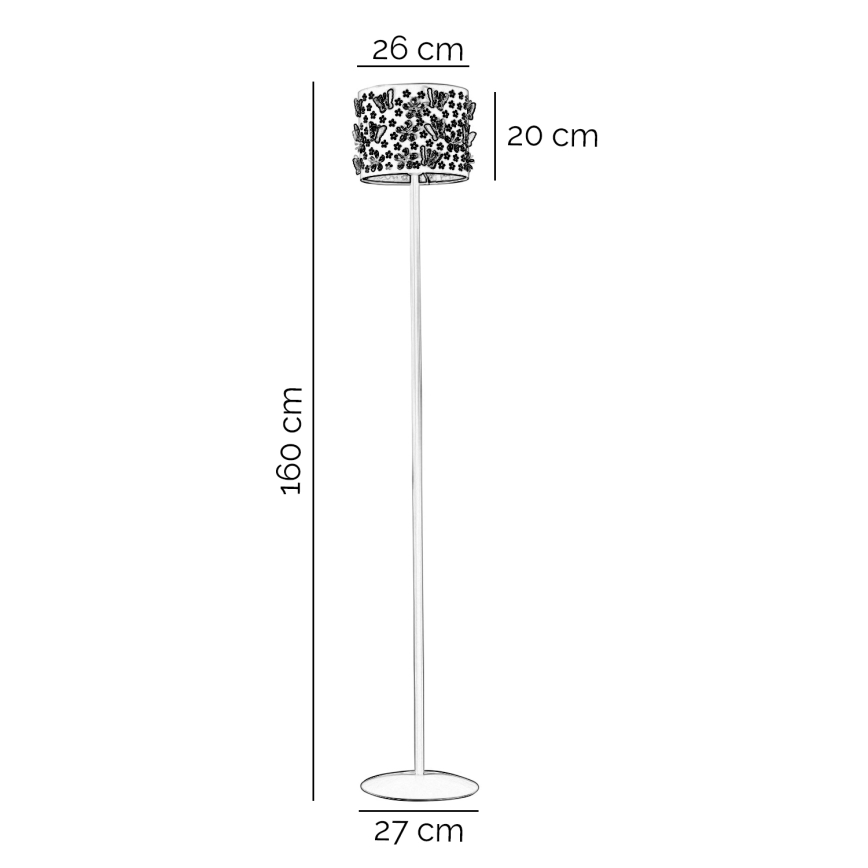 ONLI - Stojacia lampa TITILLA 1xE27/22W/230V fialová/biela